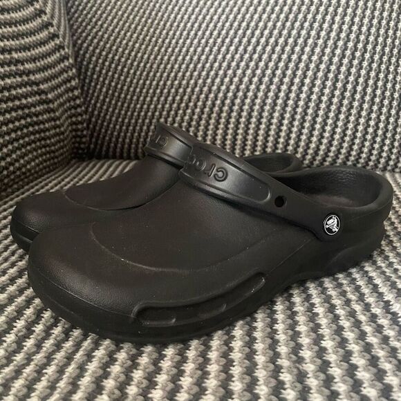 Crocs Bistro black Clogs Slip Resistant men’s shoe size 9/women’s 11  10075 - Picture 5 of 10